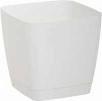 Вазон пластиковий Form Plastic Тоскана Квадро-17 квадратний 3,7л білий (0733-011) 