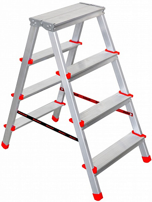 Драбина-стрем’янка BauGut BERG 2-стороння алюмінієва 2х4