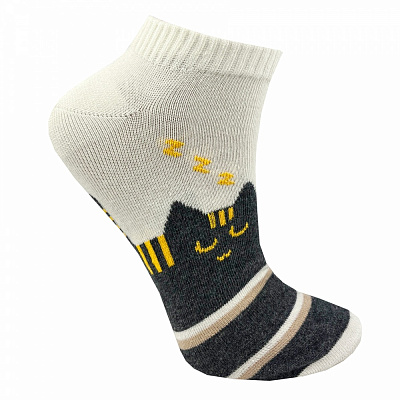 Носки женские Premier Socks Яркие котики р.23-25 белый с темно-серым