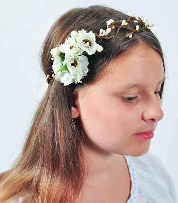 Вінок Гармонiя терновий білий