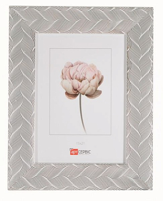 Рамка для фото Арт-Сервіс ЭА-01689 15x21 см белый с серебристым 