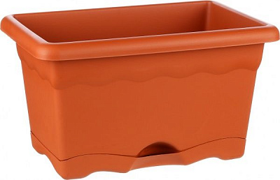 Ящик балконний Plastiken Terra Jardinera теракот 7530т прямокутний 6л (7530 Ter) теракот