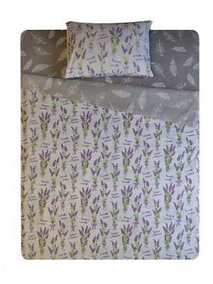 Комплект постільної білизни Лаванда 2,0 білий із малюнком UP! (Underprice)