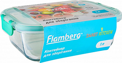Контейнер для зберігання Fresh 1000 мл світло-зелений Flamberg Smart Kitchen