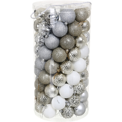 Набор елочных шаров T23-53-SGW d 60 мм 100 шт./уп.