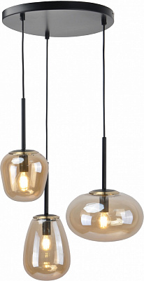 Светильник подвесной Sensio Hollywood 3x40 Вт /E14 черный с янтарным ALB-P00418-AM-E