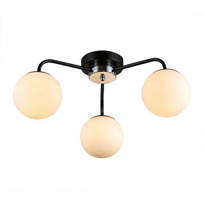 Люстра Miorro Maestro металл/стекло 3x40 Вт E27 черный/хром 51-311-054