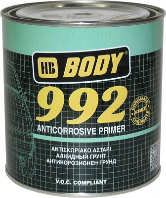 Грунт антикоррозионный 992 1K чорний Body 1кг
