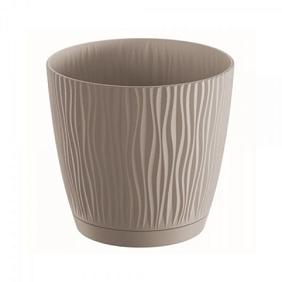 Горшок для цветов Prosperplast SANDY 150 мм с подставкой круглый 3,09л мокко (26767-7529) 