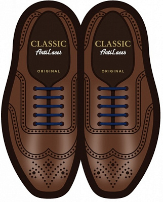 Шнурки силіконові AntiLaces Classic 30 мм 10 шт. синій