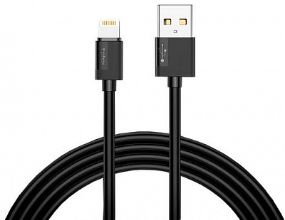 Кабель T-PHOX Lightning – USB 1,2 м чорний (T-L801 black) NETS