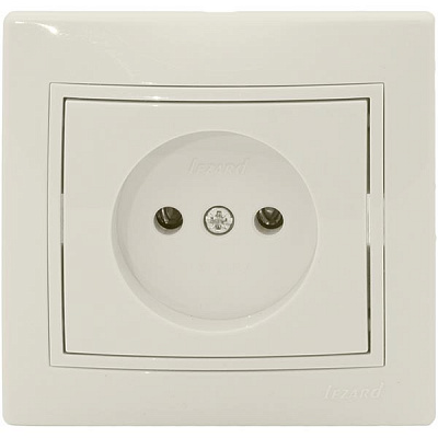Розетка без заземления Lezard Mira 16 А 250 В без шторок кремовый
