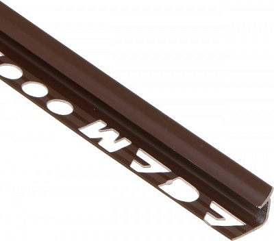Кутник для плитки Mada внутрішній ПВХ 9 мм 2,7м темно-коричневий