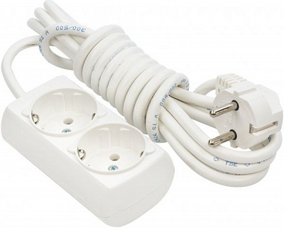 Удлинитель Borsan с заземлением 2 гн. белый 3 м BR-1552-3 