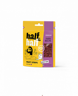 Лакомство для котов Half&Half мясные кусочки утка 50 г