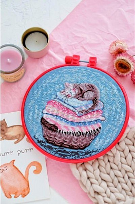 Набор для вышивания крестиком Котенок АНМ-008 Абрис Арт 