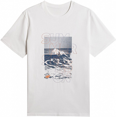Футболка 4F TSHIRT M2783 4FWSS26TTSHM2783-10S р.M белый