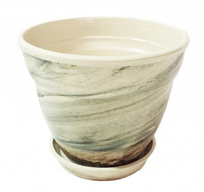 Горшок Флорин мрамор 2 л мрамор 