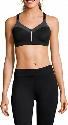 Бра Casall Front Zip Sports Bra 19984921 75B черный с серым