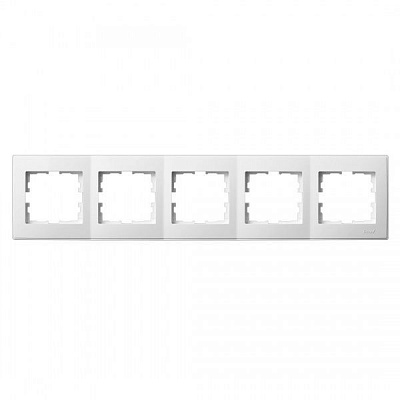Рамка пятиместная Lezard Lesya горизонтальная белый 705-0200-150