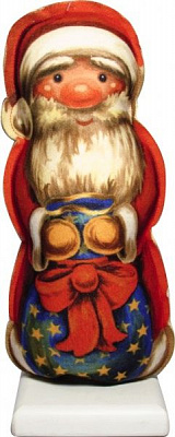 Украшение новогоднее на подставке Дед Мороз с мешком 30 см 