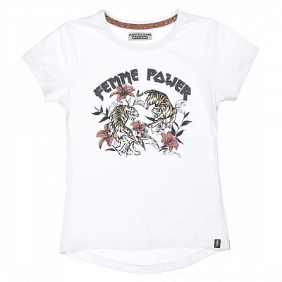 Футболка для дівчаток DJ Dutchjeans р.122 білий V42022-45