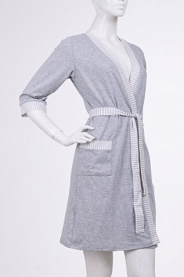 Халат Smileyworld 001/16161 р. L серый 