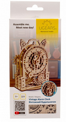 3D-конструктор UGEARS вінтажний будильничок