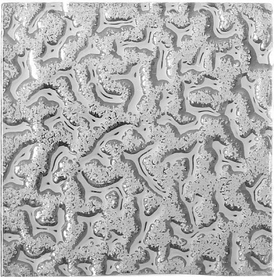 Плитка Grand Kerama Тако скло моно платина рифлене 6,6x6,6