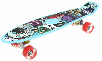 Скейтборд MaxxPro kids LS-P2206G 55,9х15,3 бірюзовий