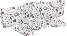 Захист на дитяче ліжко Forest animals beige 3 частини Baby Veres бежевий 301.17 