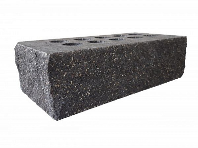 Кирпич гиперпрессованный Литос Колотый пустотелый тычковый серый