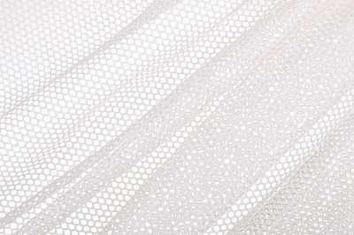 Тканина тюлева крупна сітка 295 см молочний