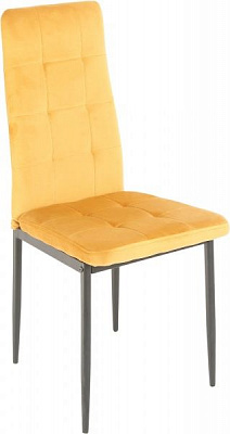 Стул обеденный GT Racer K-2010 velvet черно-серый/горчичный
