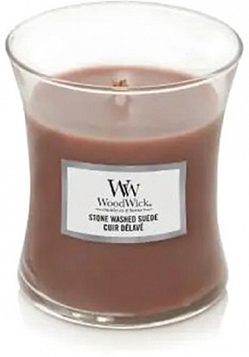 Свеча ароматическая Woodwick Mini Stone Washed Suede 85 г 