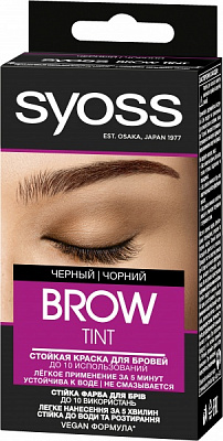 Окислительная эмульсия Syoss для бровей Brow Tint Черный 17 мл Черный 17 мл