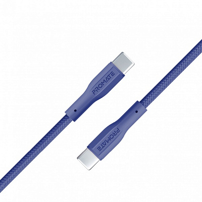 Кабель Promate xCord-CC USB-C to USB-C 3А 1 м 1 м темно-синий (xcord-cc.navy) 