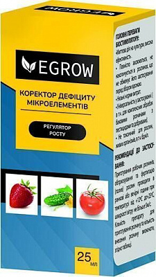 Биостимулятор роста растений Egrow Egrow корректор дефицита микроэлементов 25 мл