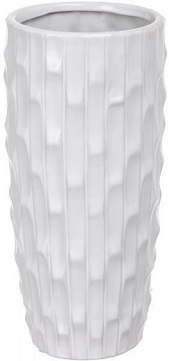 Ваза керамическая белая Эля 13x28 см