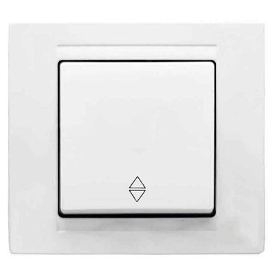 Вимикач прохідний одноклавішний Gunsan Moderna без підсвітки 16 А 250В IP20 білий