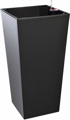 Горшок для цветов Plastkon Elise глянцевый прямоугольный 3,4 л антрацит 