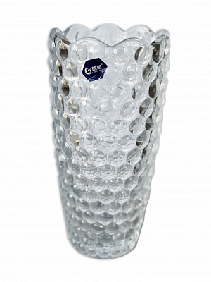 Ваза стеклянная YIWU Crystal Nancy 25 см прозрачный 