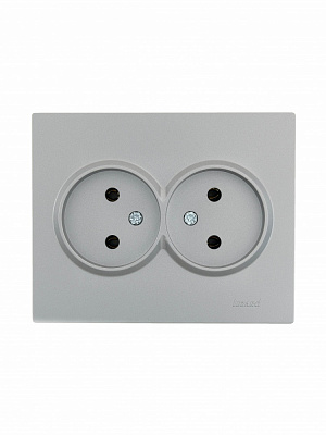 Розетка побутова без заземлення Lezard Vesna IP20 сірий 742-3500-128B