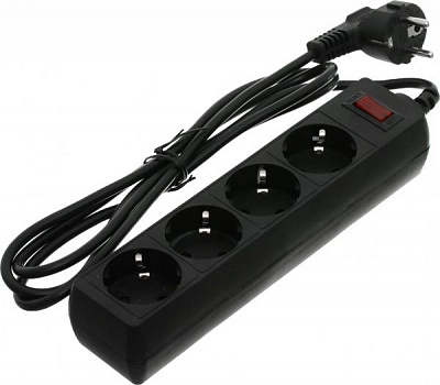 Фильтр-удлинитель UP! (Underprice) с заземлением 4 гн. черный 1,8 м OW-SP4S3G050M1.8-BK 