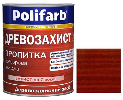 Деревозащитное средство Polifarb Деревозащита махагон мат 0,7 кг