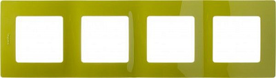 Рамка четырехместная Etika 672544 универсальная зеленый папоротник