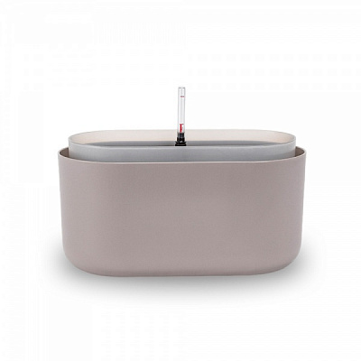 Вазон пластиковий Plastia з системою автополиву Tolita 30,5 см круглий 3,2 л сірий (1909773007)