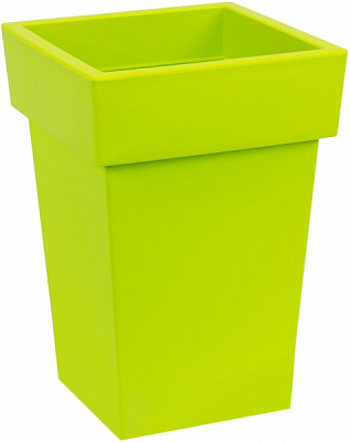 Горшок пластиковый Prosperplast Lofly square квадратный 24,3л (70722-389) лайм 