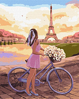 Картина по номерам Романтика в Париже 40х50см Идейка 