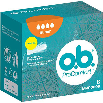 Тампони гігієнічні o.b. ProComfort super 8 шт.